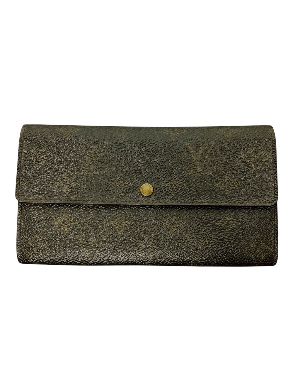 Louis Vuitton Monogram Sarah Long Wallet Snap Closure Vintage Made In France